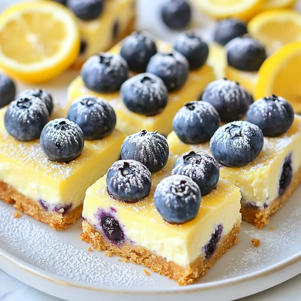Lemon Blueberry Cheesecake Bars Delightful Dessert Fix