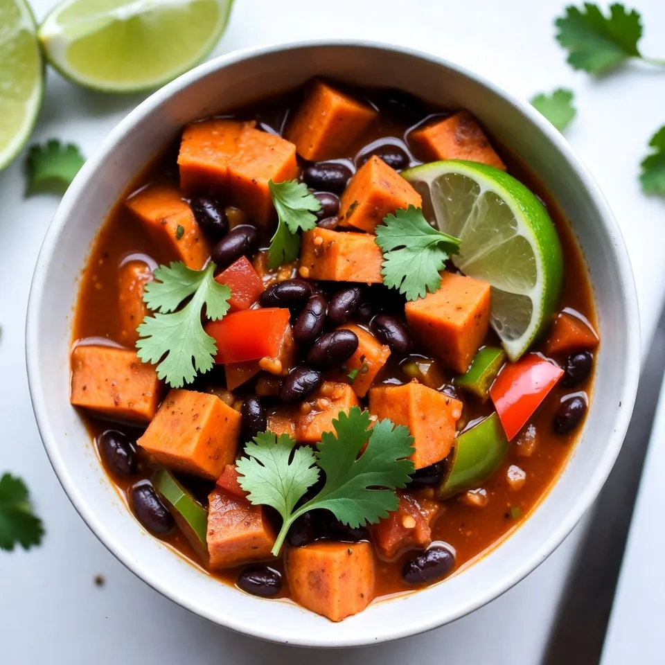 Vegan Sweet Potato Black Bean Chili Flavorful Delight