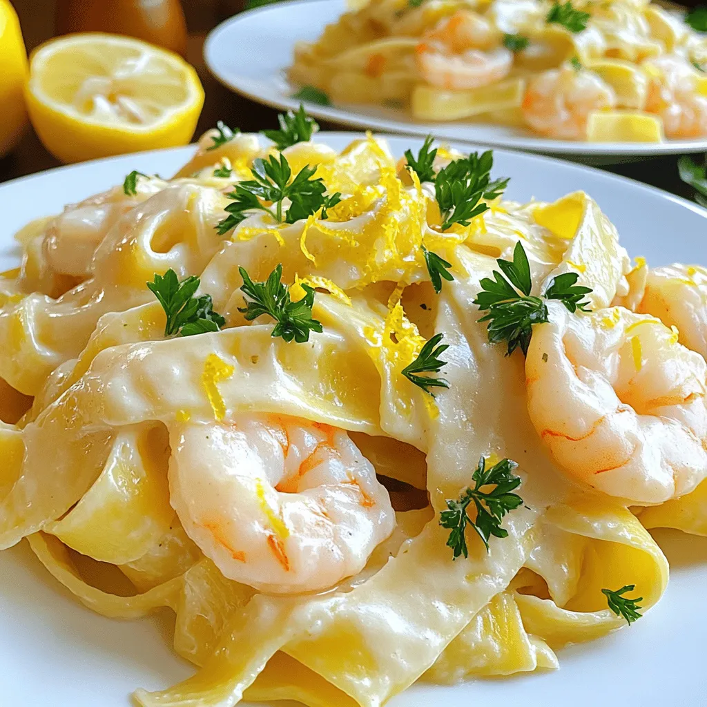 Creamy Lemon Garlic Shrimp Pasta Quick and Tasty Meal