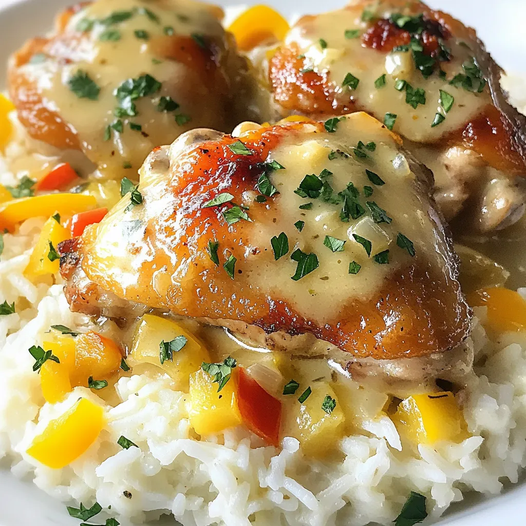 Smothered Chicken and Rice Flavorful Comfort Meal