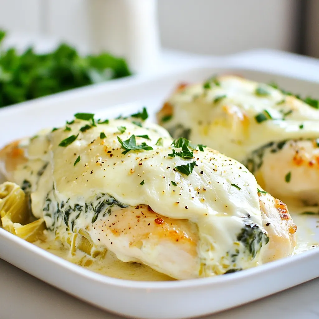 Creamy Spinach Artichoke Chicken Delightful Dish
