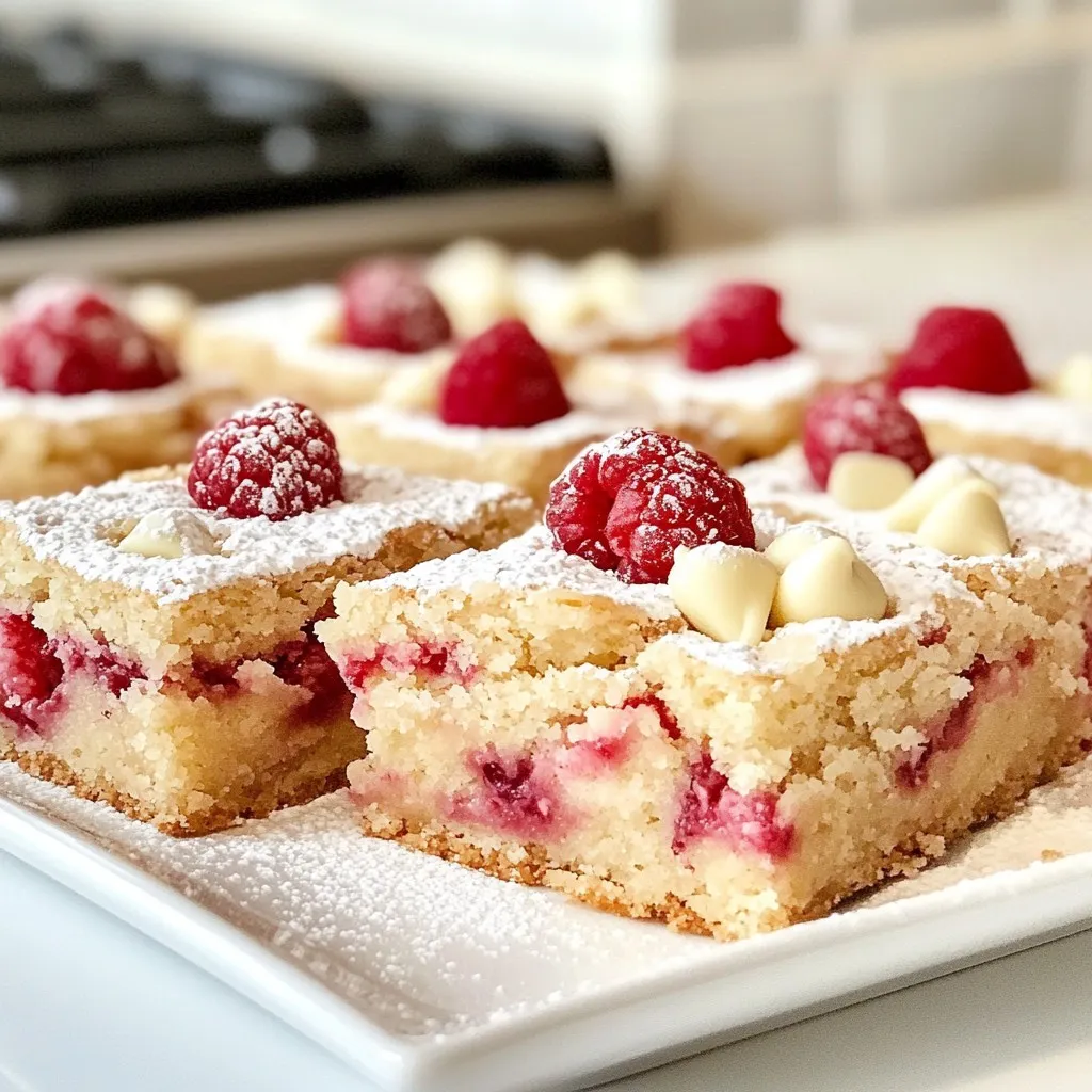 White Chocolate Raspberry Blondies Irresistible Treat