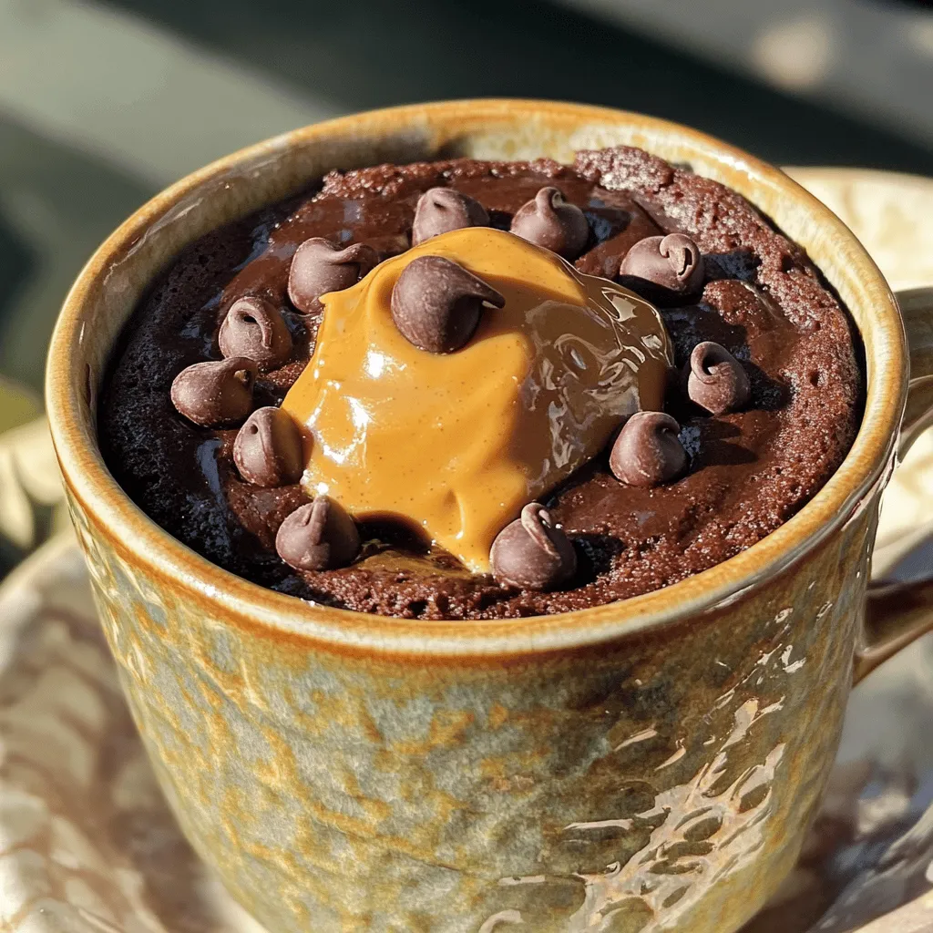 Chocolate Peanut Butter Mug Cake Quick and Easy Recipe
