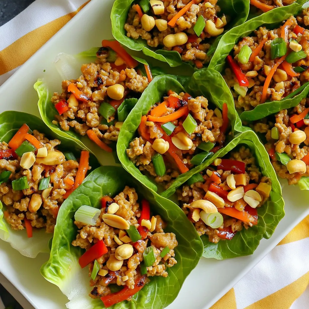 Thai Peanut Chicken Lettuce Wraps Quick and Tasty Meal