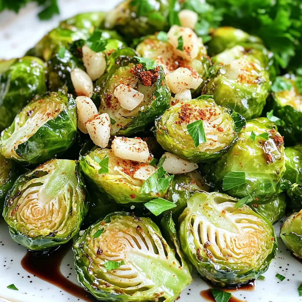 Air Fryer Garlic Brussels Sprouts Crispy Delight