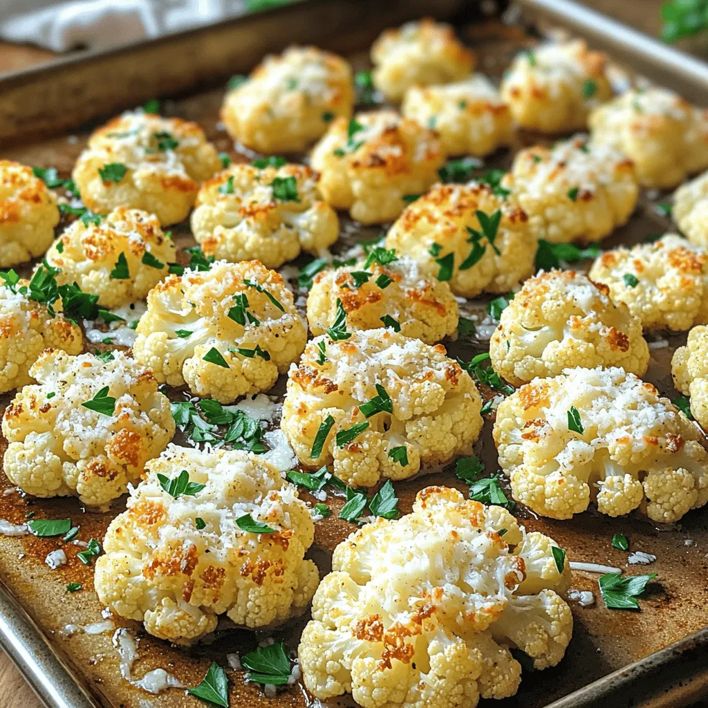 Roasted Garlic Parmesan Cauliflower Tasty Side Dish