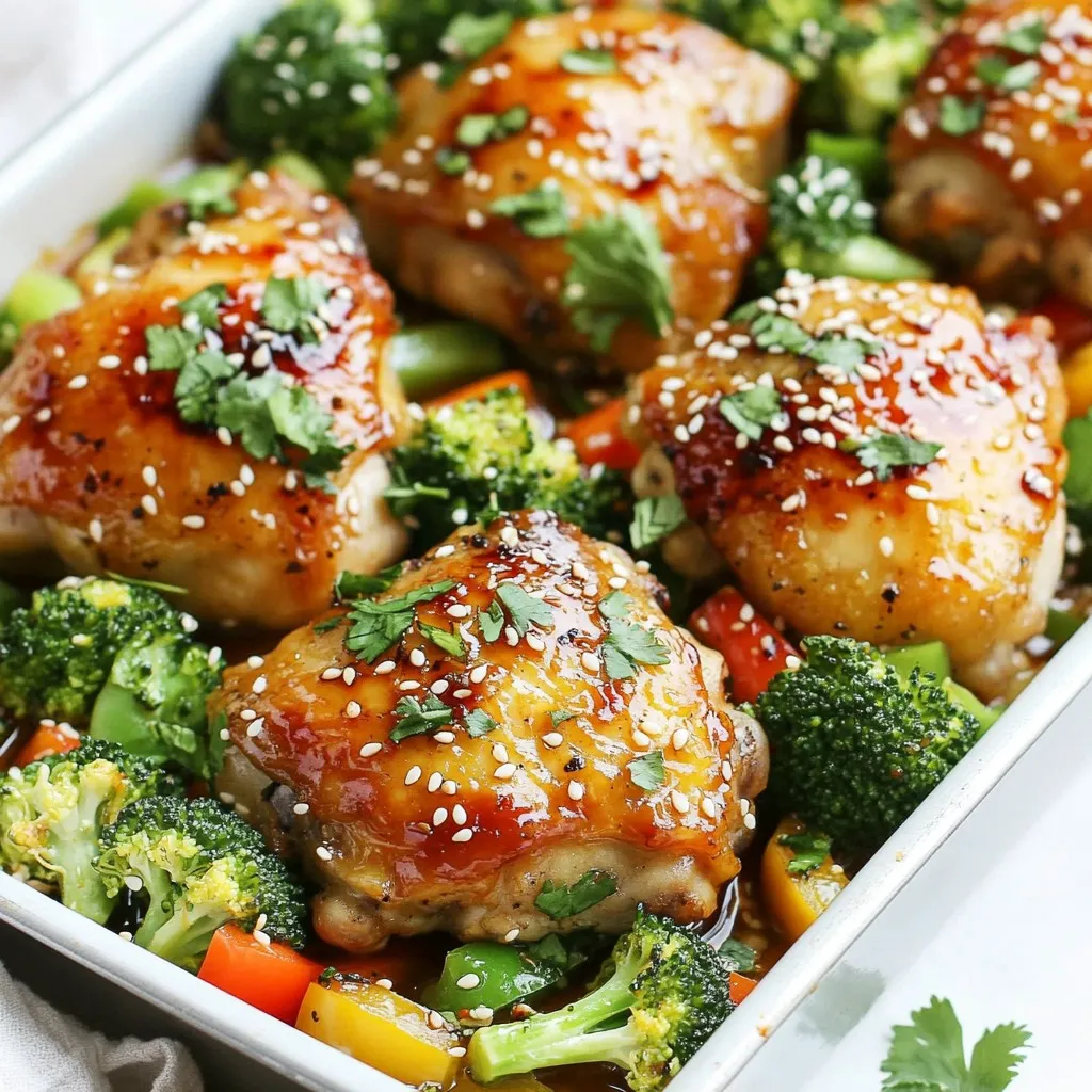 One-Pan Honey Garlic Chicken Thighs Easy Recipe