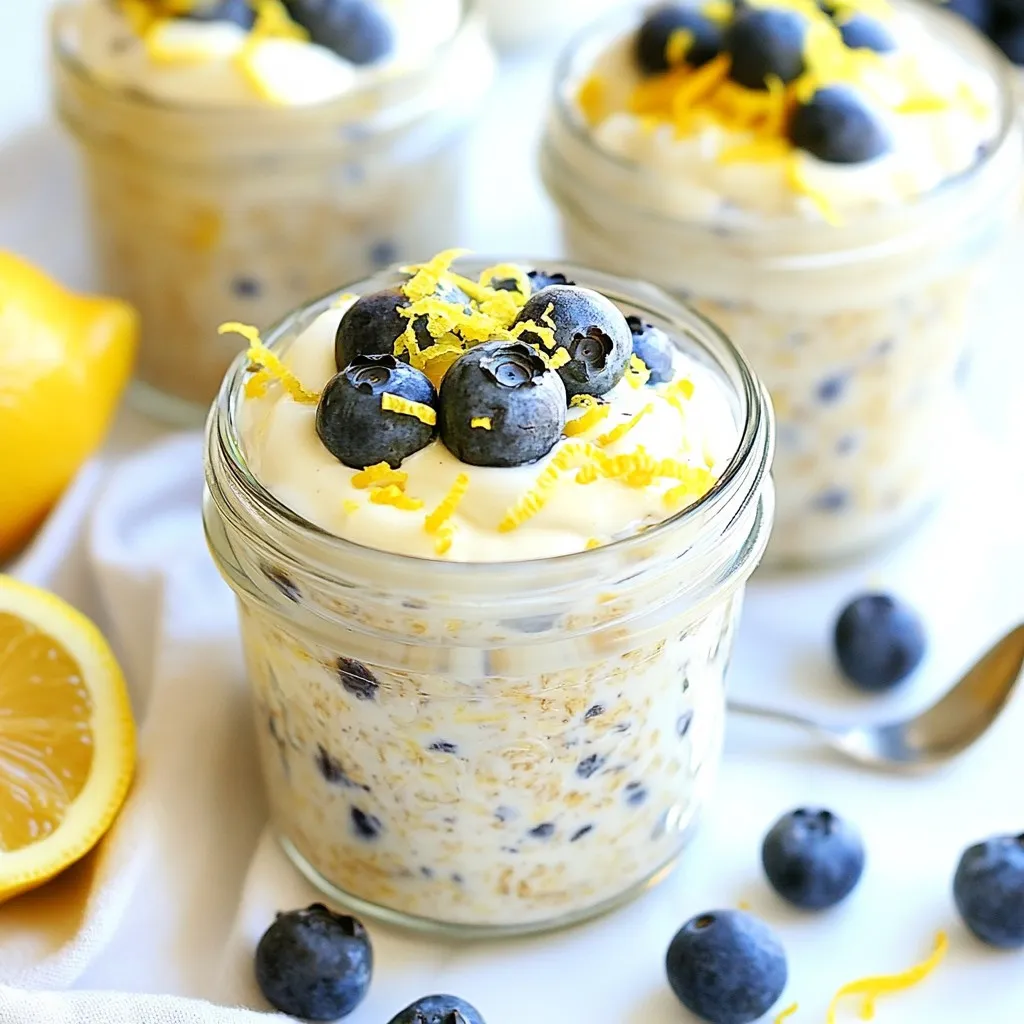 Blueberry Lemon Overnight Oats Healthy Breakfast Boost
