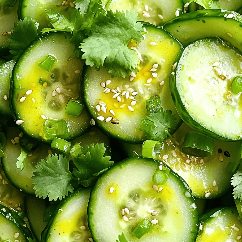 Spicy Sesame Cucumber Salad Fresh and Flavorful Dish
