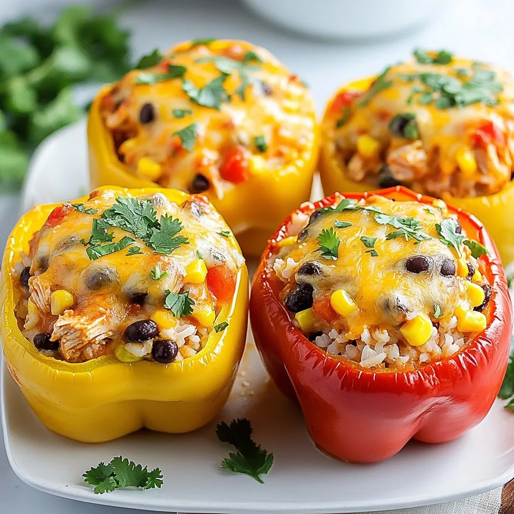 Chicken Enchilada Stuffed Peppers Flavorful Dinner Idea