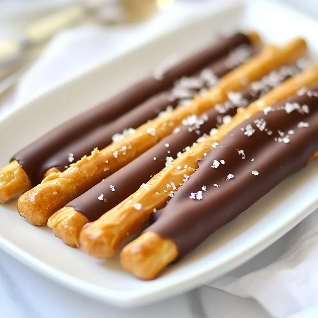 Chocolate Dipped Peanut Butter Pretzels Simple Treat