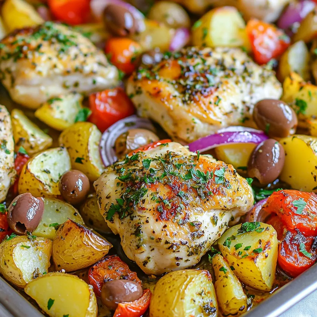 Sheet Pan Greek Chicken &#038; Potatoes Delightful Meal