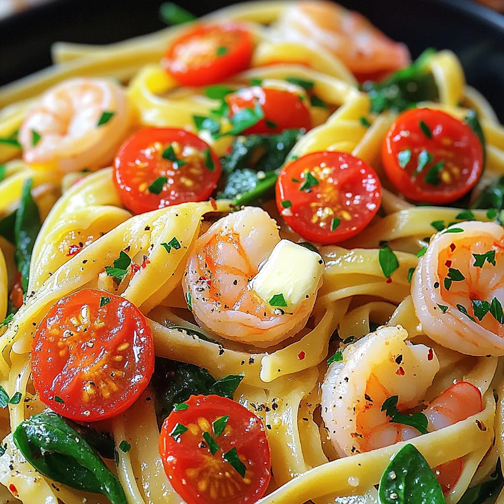 Garlic Butter Shrimp Linguine Savory Pasta Delight