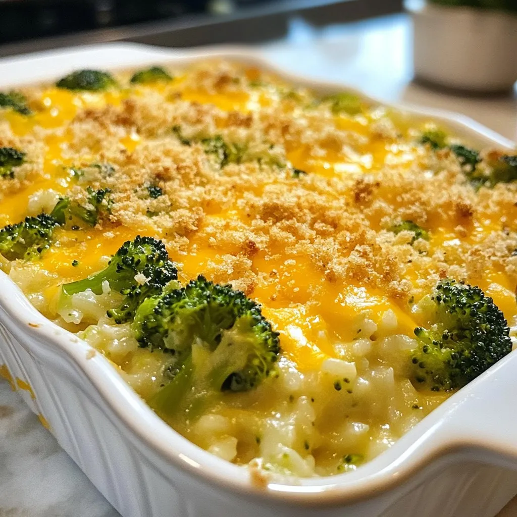 Cheesy Broccoli Rice Casserole Comforting and Easy Meal
