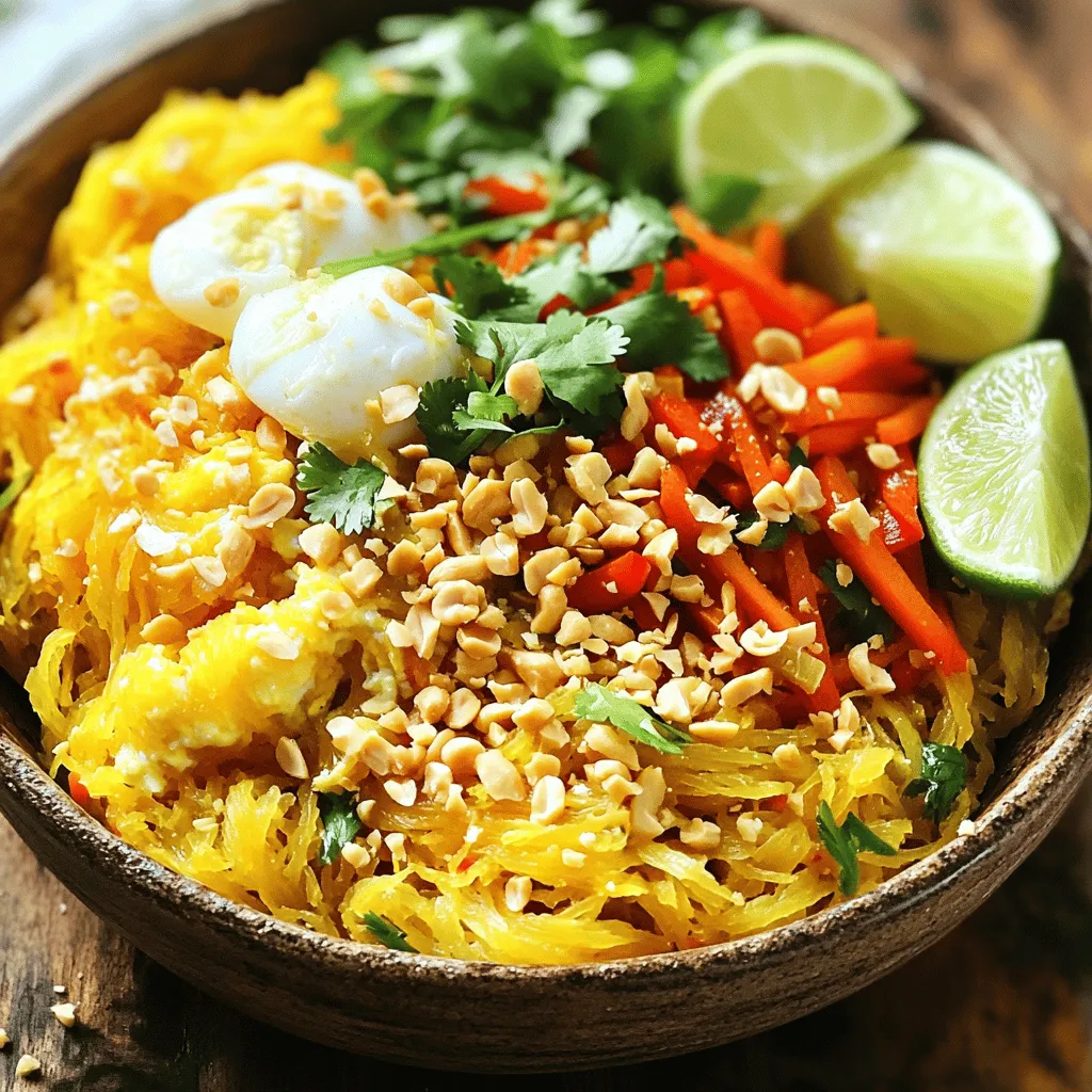 Spaghetti Squash Pad Thai Tasty and Wholesome Dish
