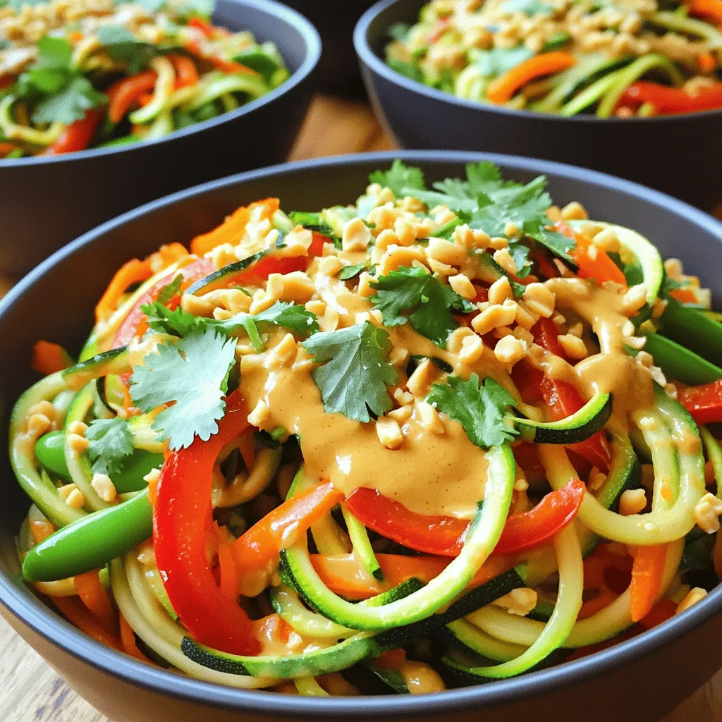 Spicy Peanut Zoodle Stir Fry Flavorful and Easy Meal