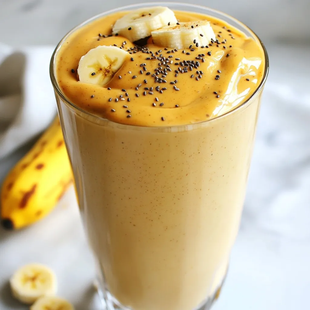 Peanut Butter Banana Protein Smoothie Easy Recipe