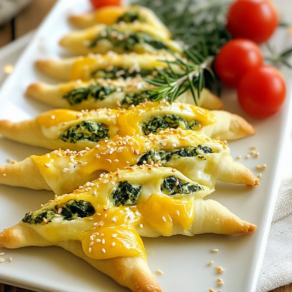 Christmas Tree Spinach Dip Breadsticks Delight