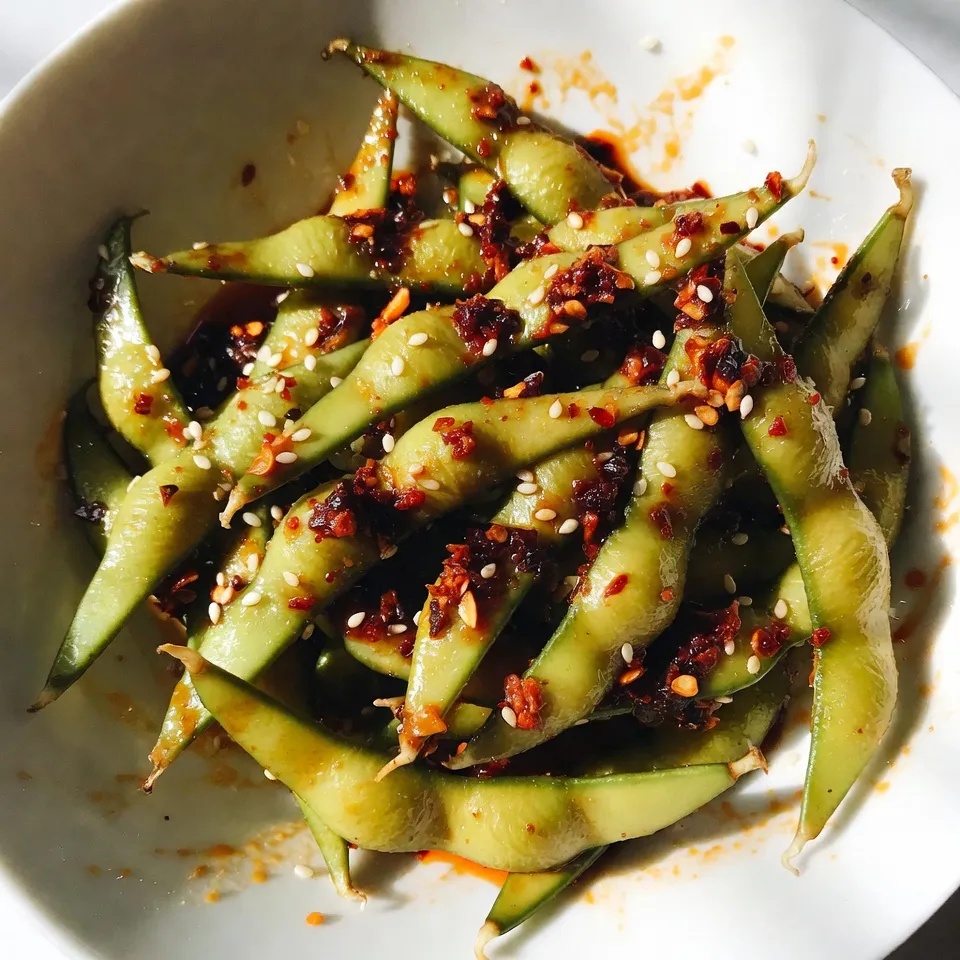 Spicy Garlic Edamame Quick and Flavorful Snack