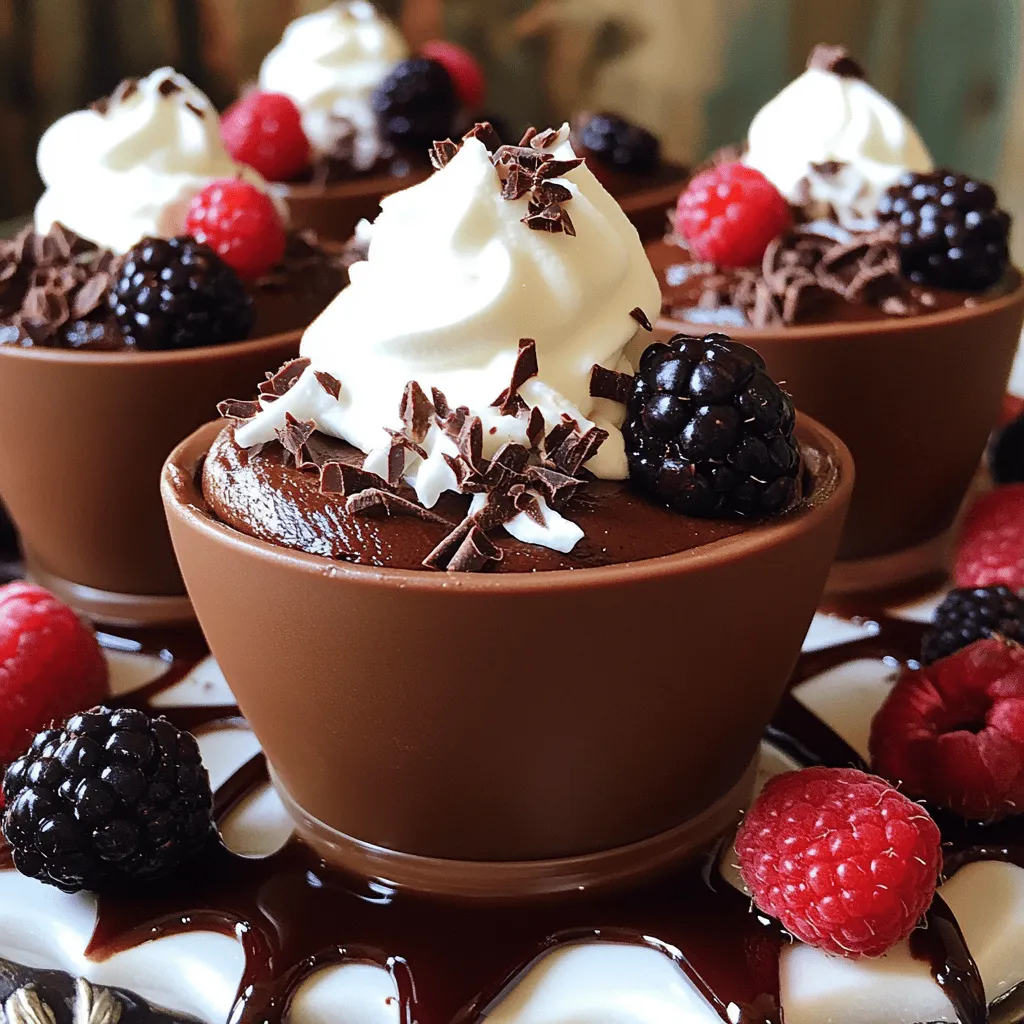 Cottage Cheese Chocolate Mousse Cups Delightful Treat