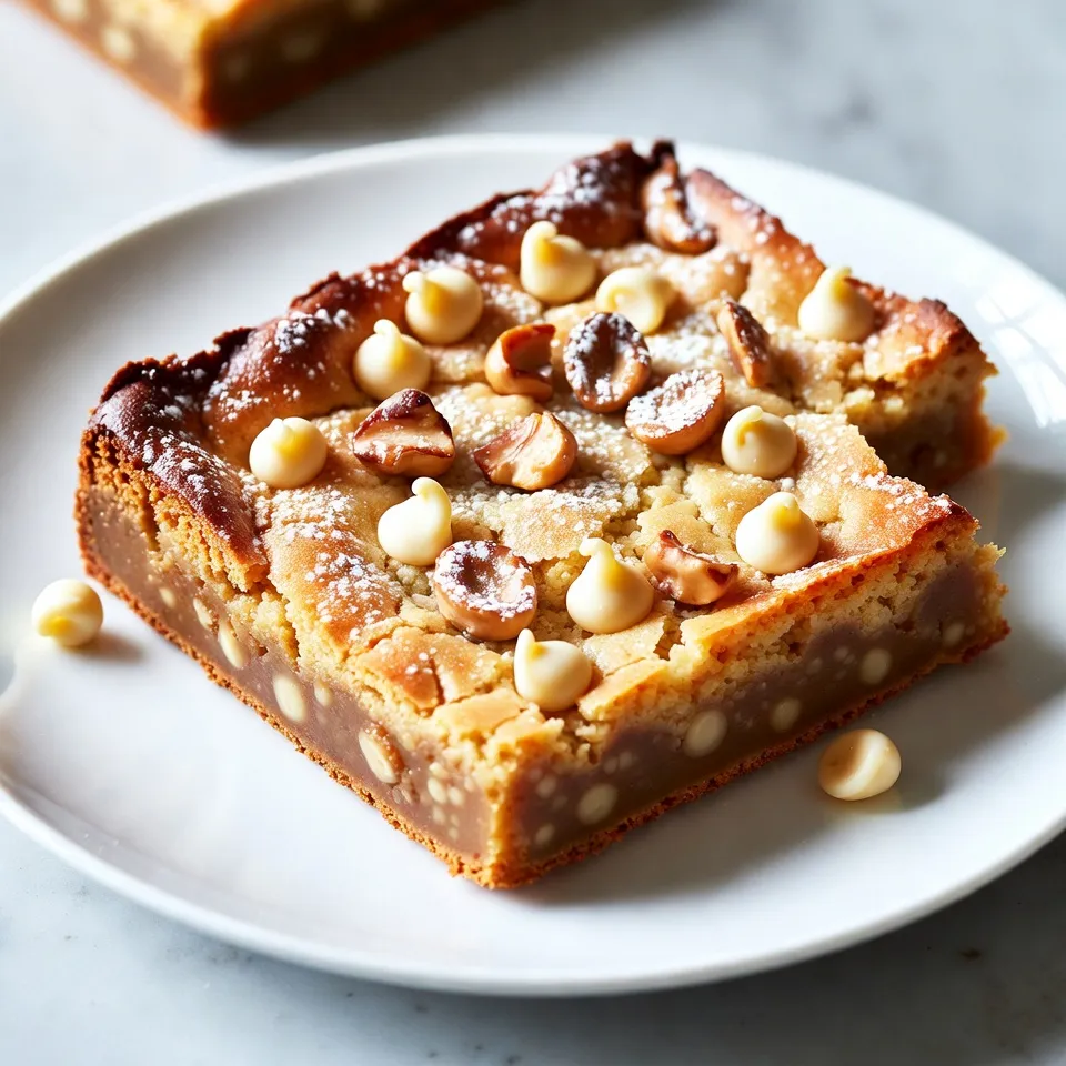 White Chocolate Macadamia Blondies Delightful Treat
