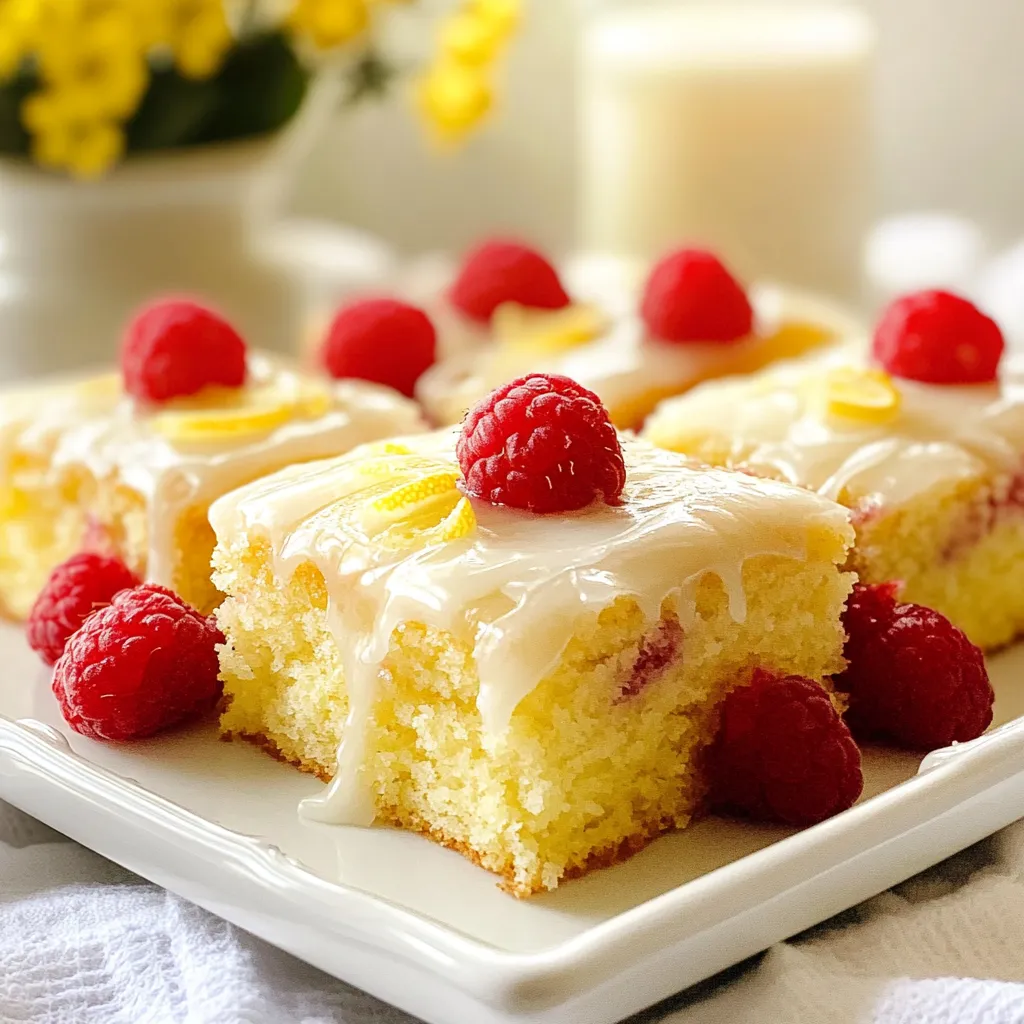Lemon Raspberry Sheet Cake Fresh and Flavorful Delight
