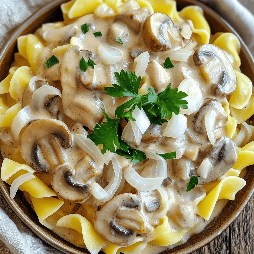 Slow Cooker Creamy Mushroom Stroganoff Delight