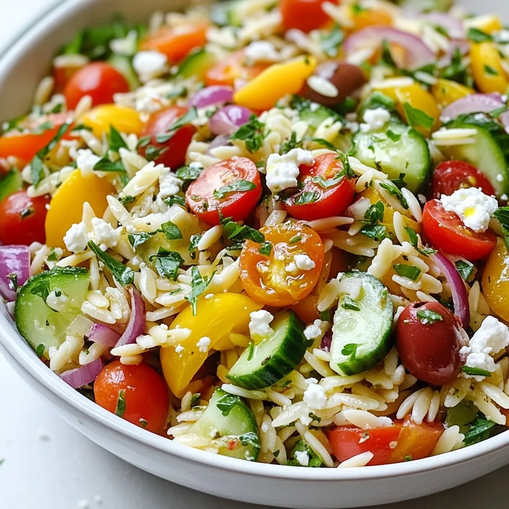 Greek Lemon Orzo Salad Refreshing and Simple Dish