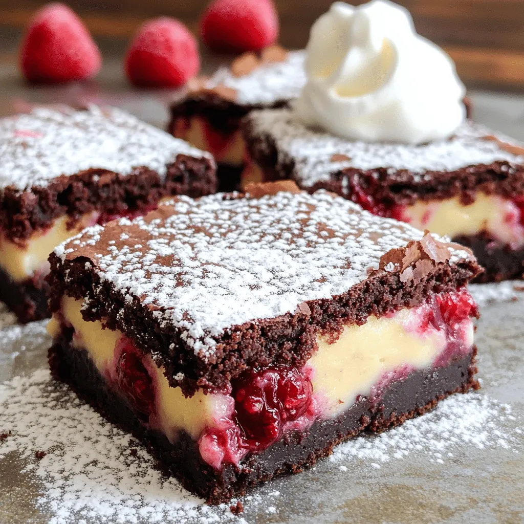 Raspberry Cheesecake Swirl Brownies Irresistible Delight