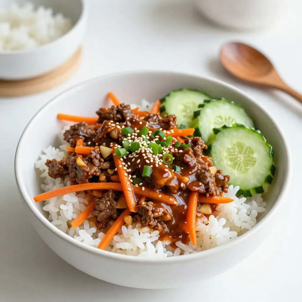 Spicy Korean Beef Bowls Quick and Flavorful Delight