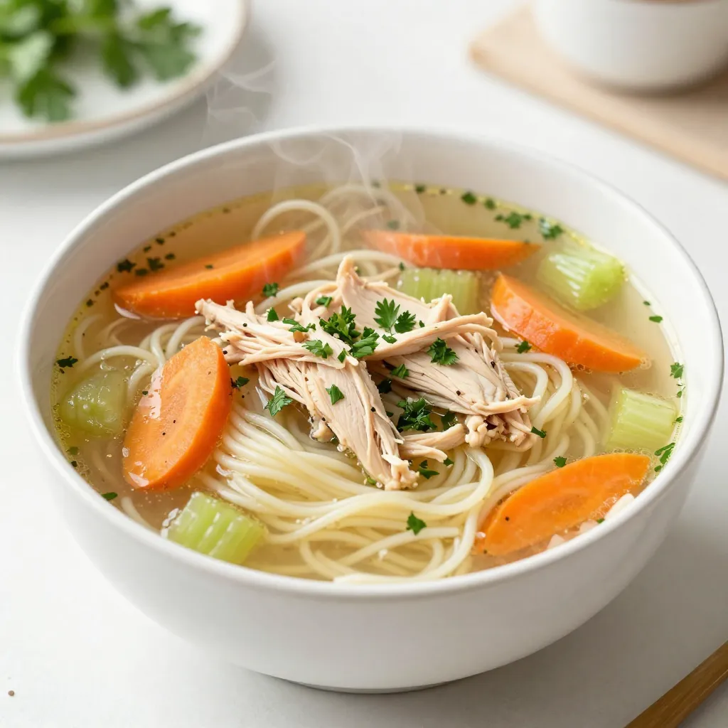 Classic Chicken Noodle Soup Flavorful Comfort Bowl