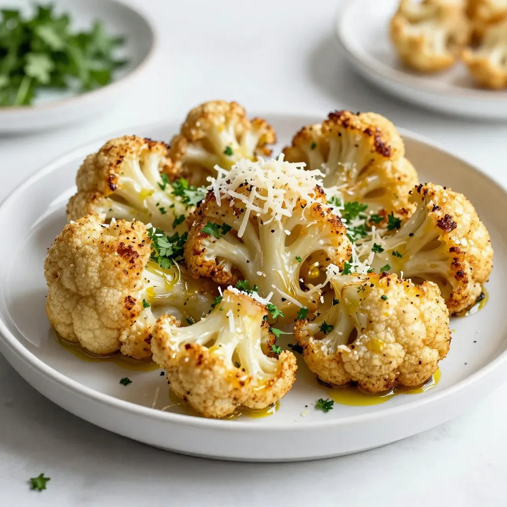 Garlic Parmesan Roasted Cauliflower Tasty Side Dish