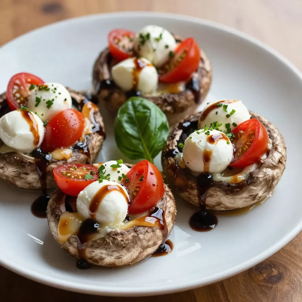 Caprese Stuffed Portobello Mushrooms Savory Delight