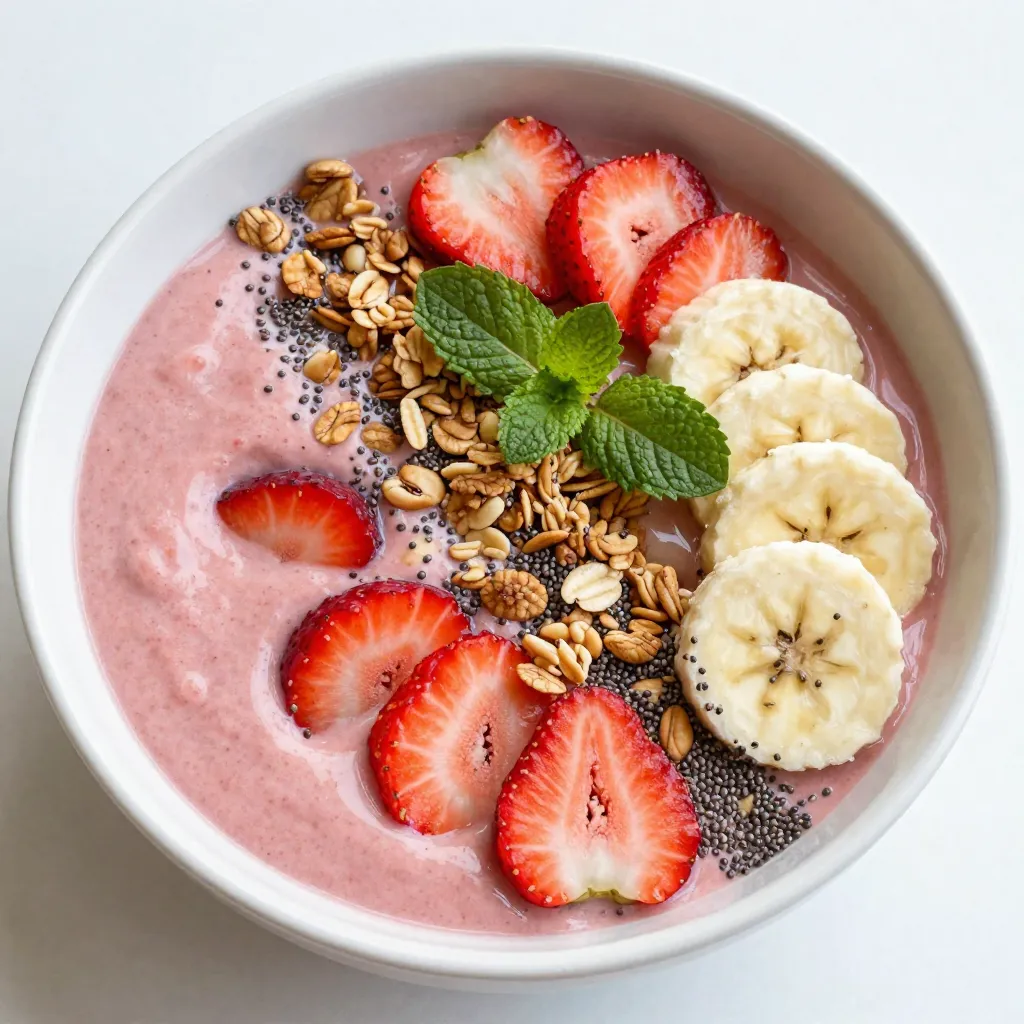 Strawberry Banana Smoothie Bowl Fresh and Nutritious Treat