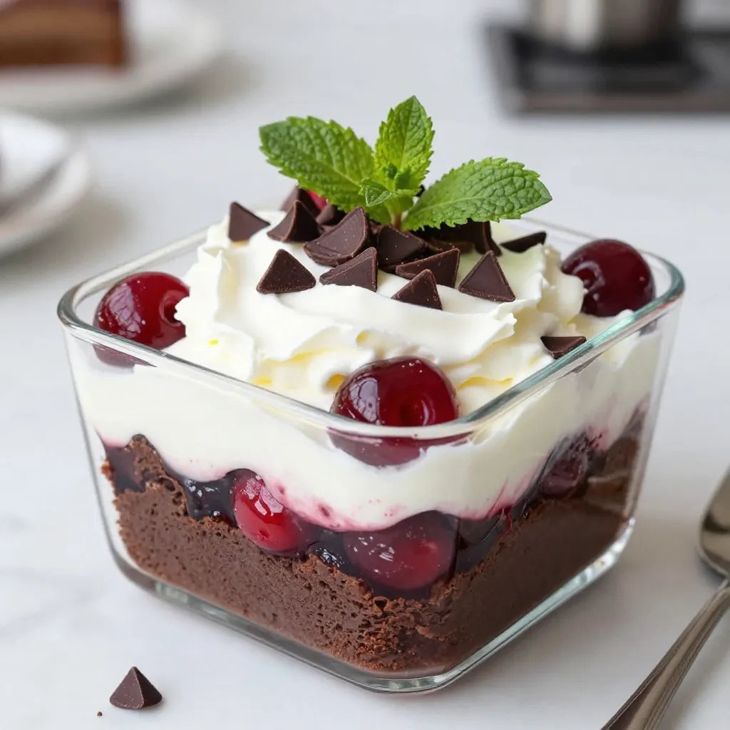 Chocolate Cherry Brownie Trifle Decadent Layered Delight