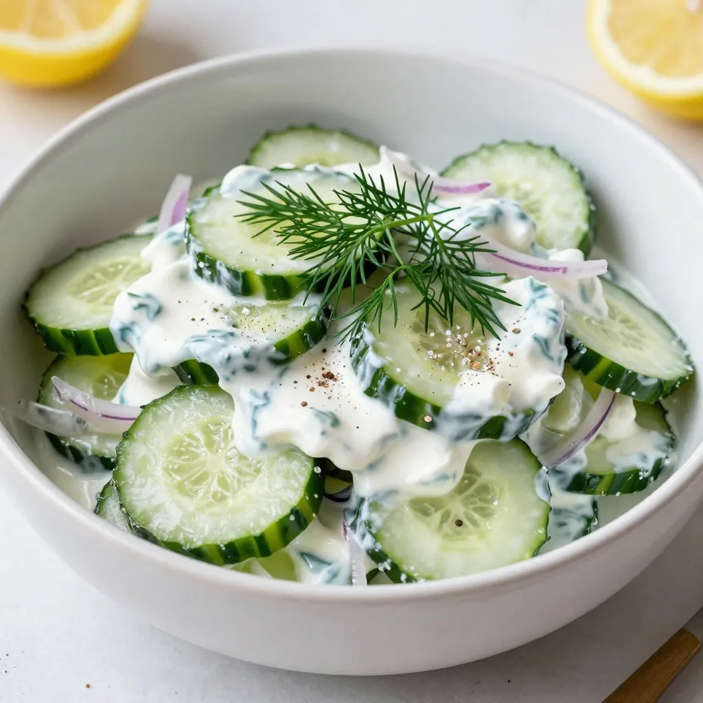 Creamy Cucumber Dill Salad Refreshing Summer Dish