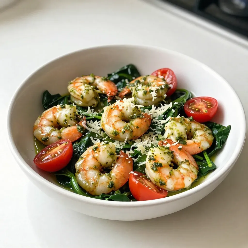 Pesto Shrimp Skillet Quick and Tasty Dinner Idea