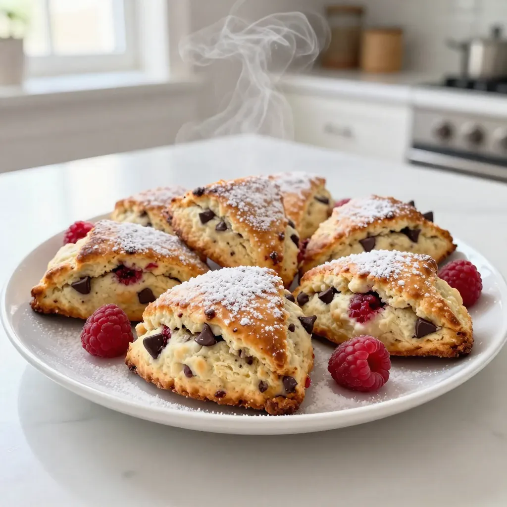 Raspberry Chocolate Chip Scones Delightful and Easy Recipe