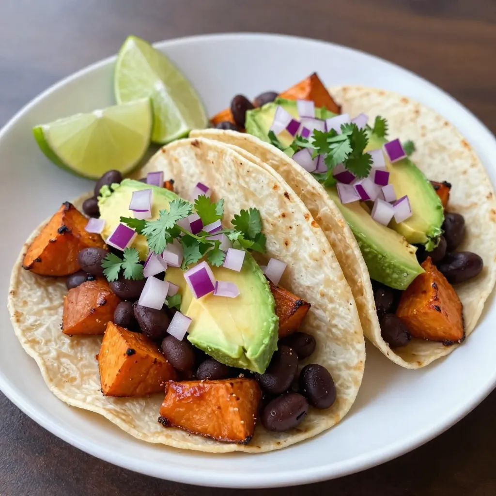 Roasted Sweet Potato Black Bean Tacos Flavorful Dish