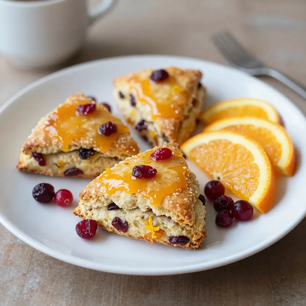 Cranberry Orange Glazed Scones Delightful Morning Treat