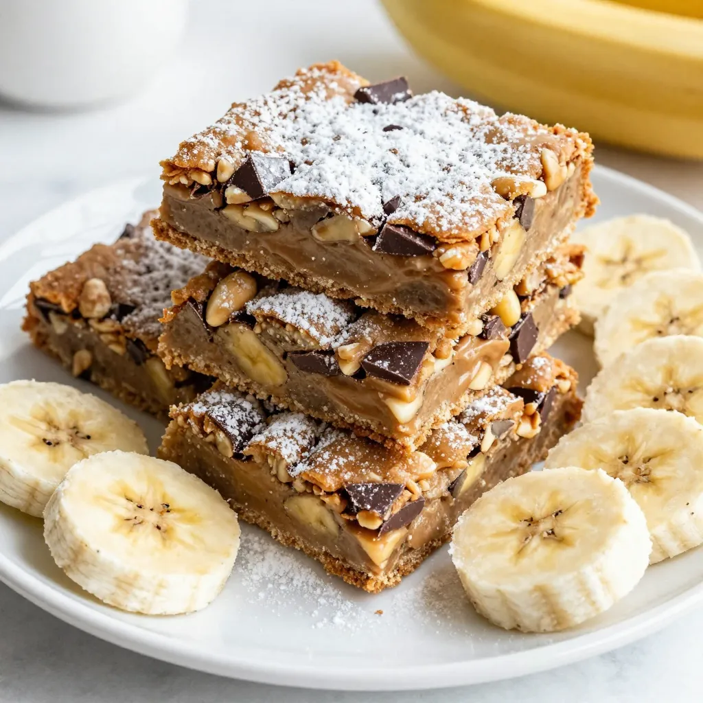 Peanut Butter Banana Oat Bars Simple and Tasty Recipe