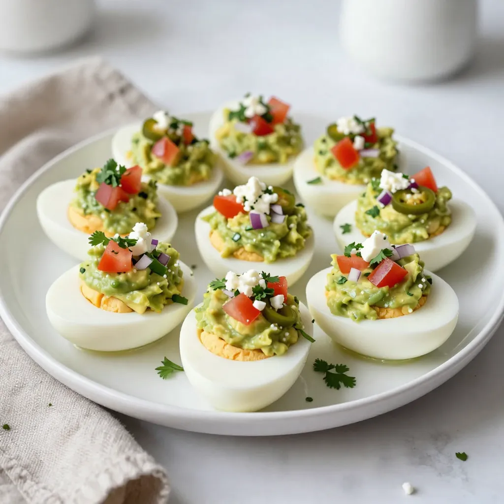 Loaded Guacamole Deviled Eggs Simple and Tasty Dish