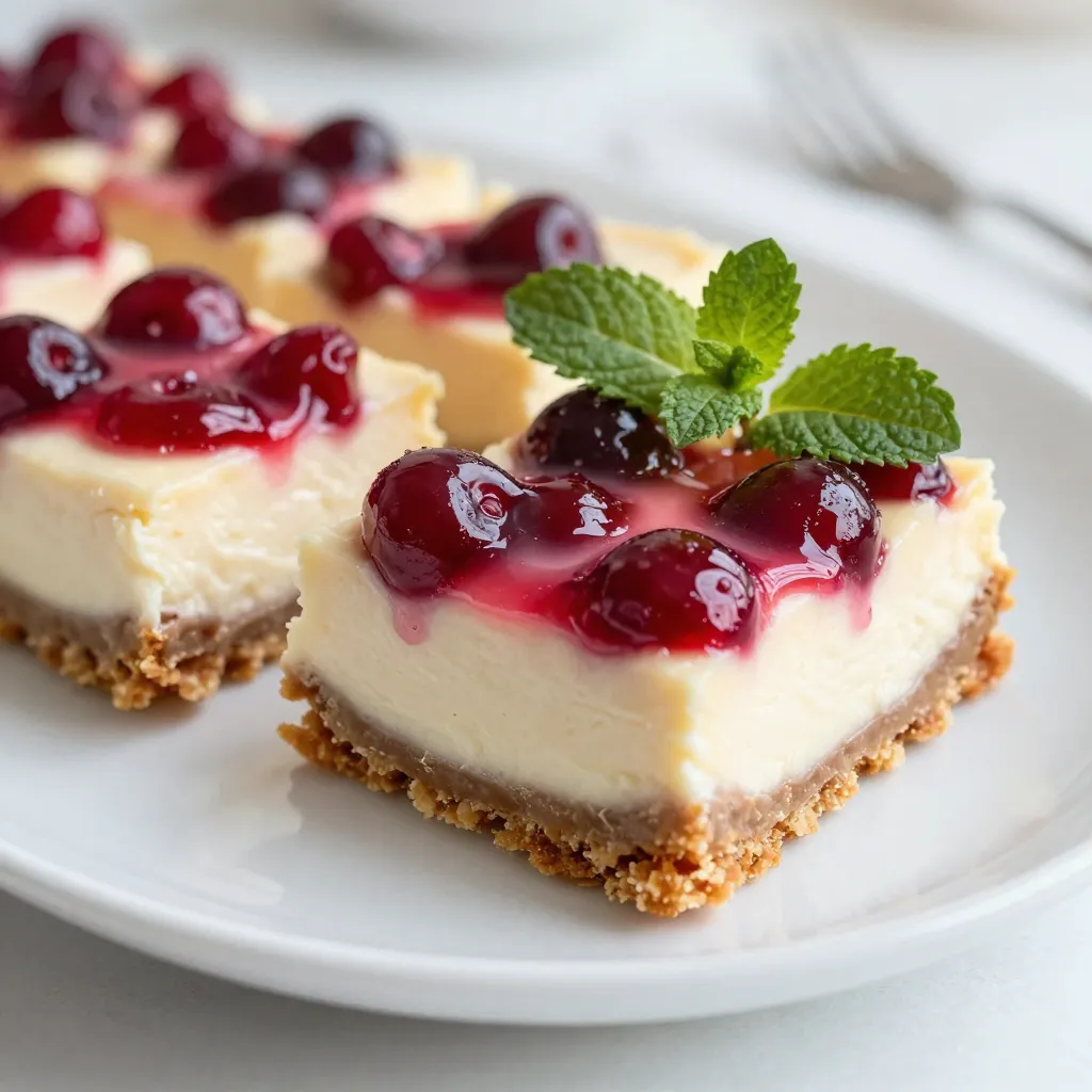 Cherry Cheesecake Bars Delightful Dessert Recipe