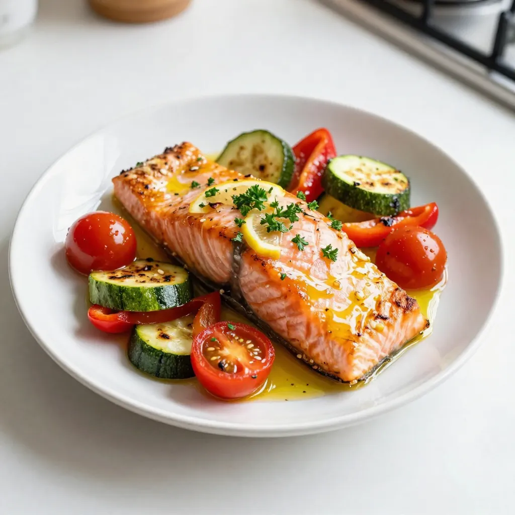 Sheet Pan Lemon Garlic Salmon Simple and Tasty Meal