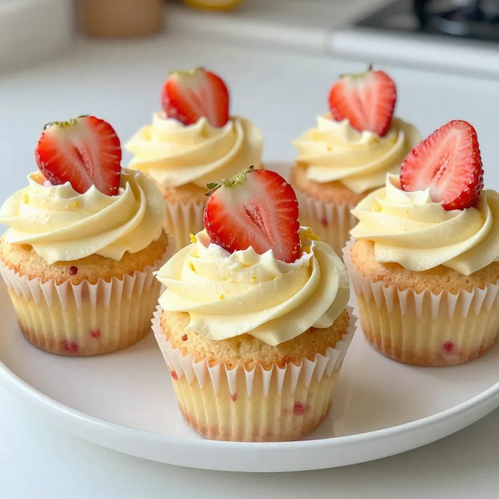 Strawberry Lemonade Cupcakes Sweet and Tangy Delight
