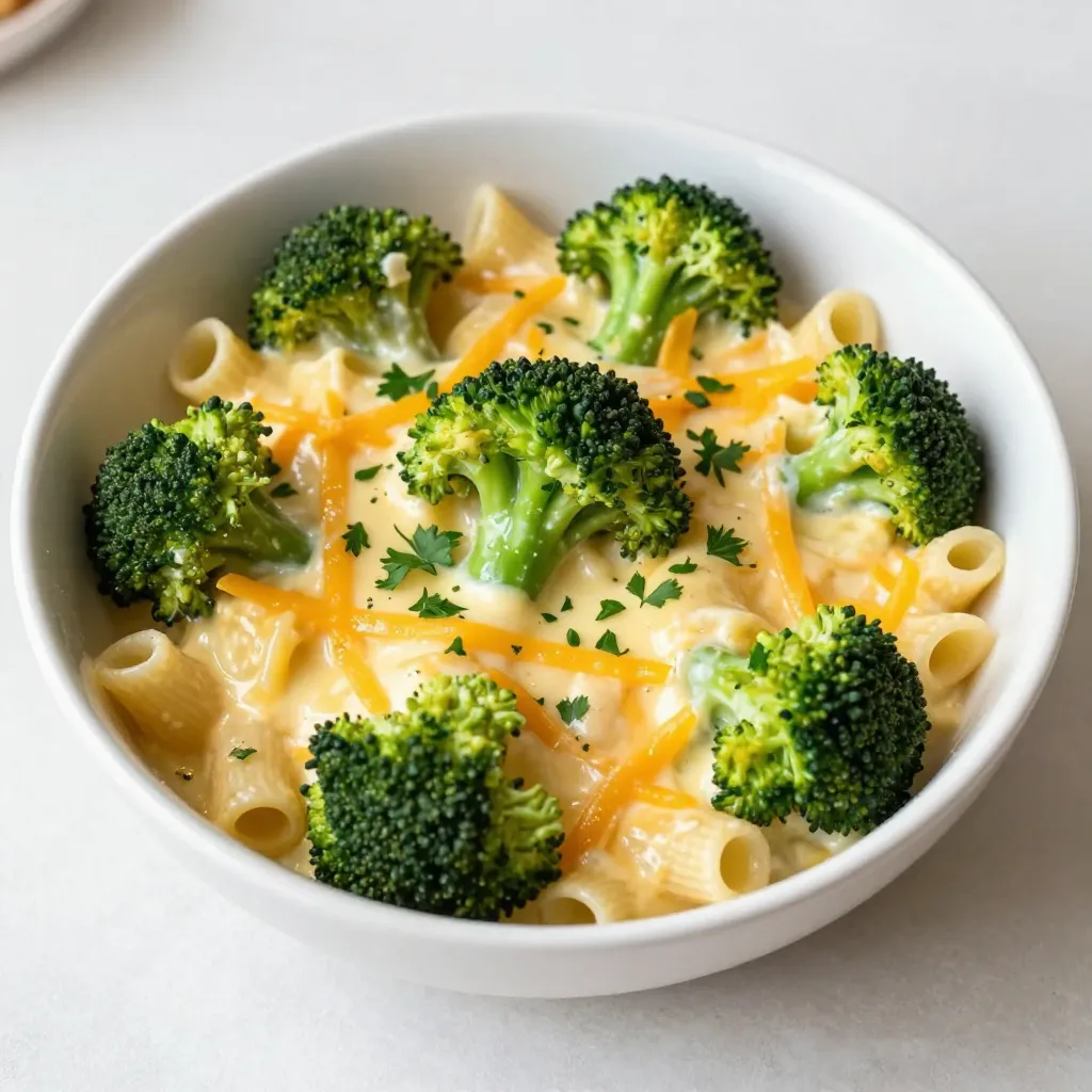 One-Pot Broccoli Cheddar Pasta Simple and Quick Meal