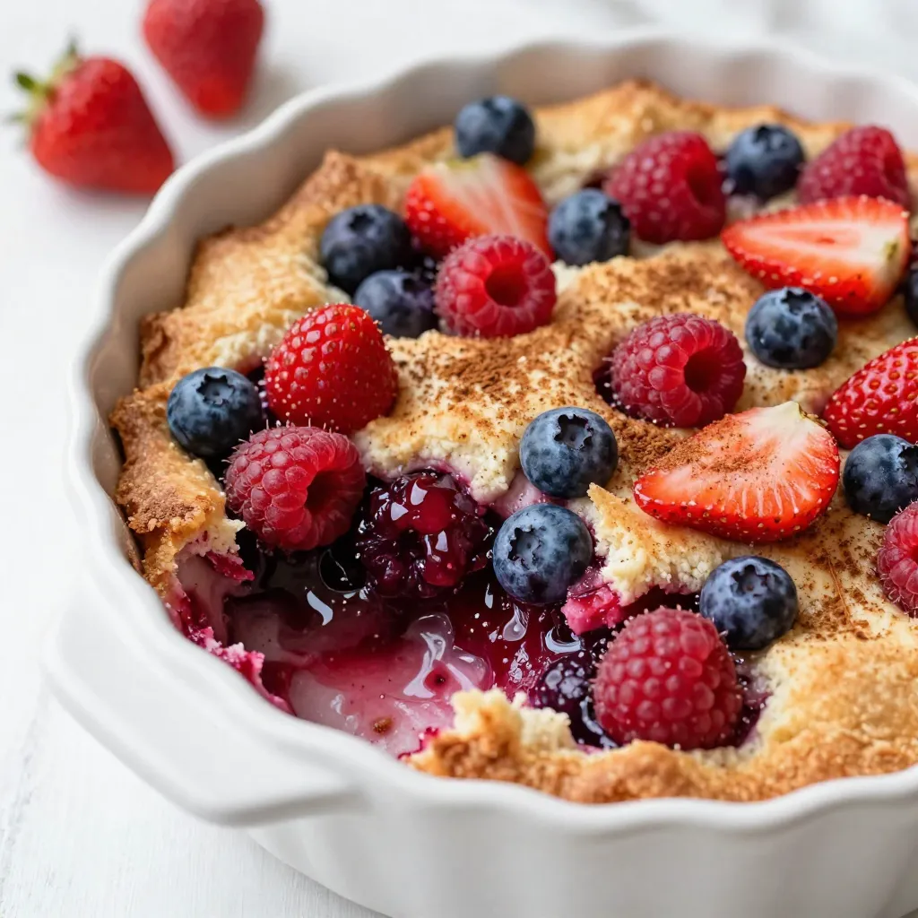 Triple Berry Cobbler Delicious and Easy Dessert Recipe