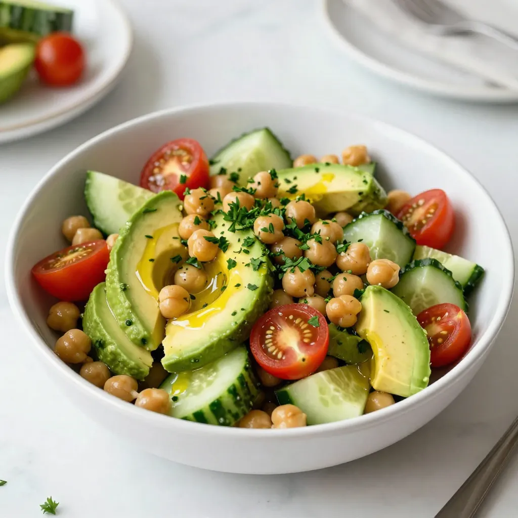 Chickpea Avocado Cucumber Salad Fresh and Flavorful Mix