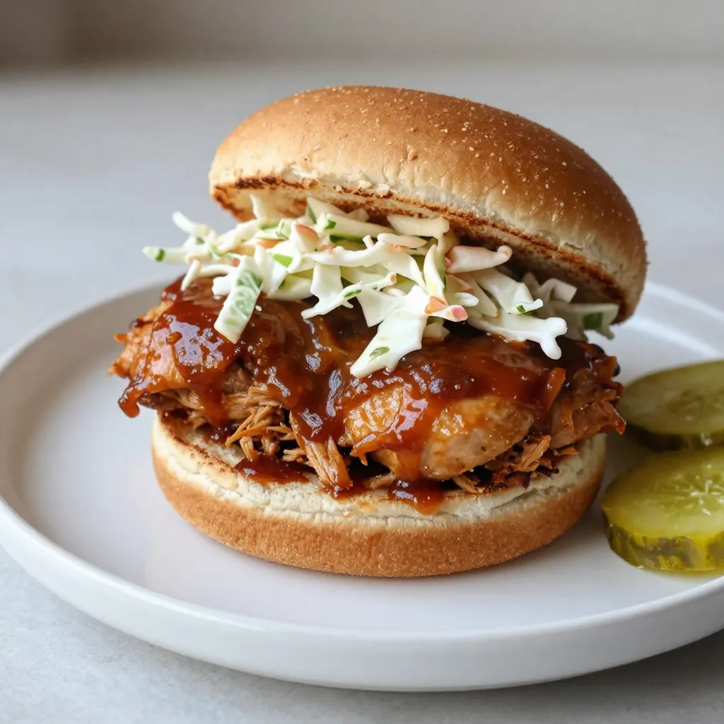 Instant Pot Pulled Chicken Sandwiches Tasty Delight