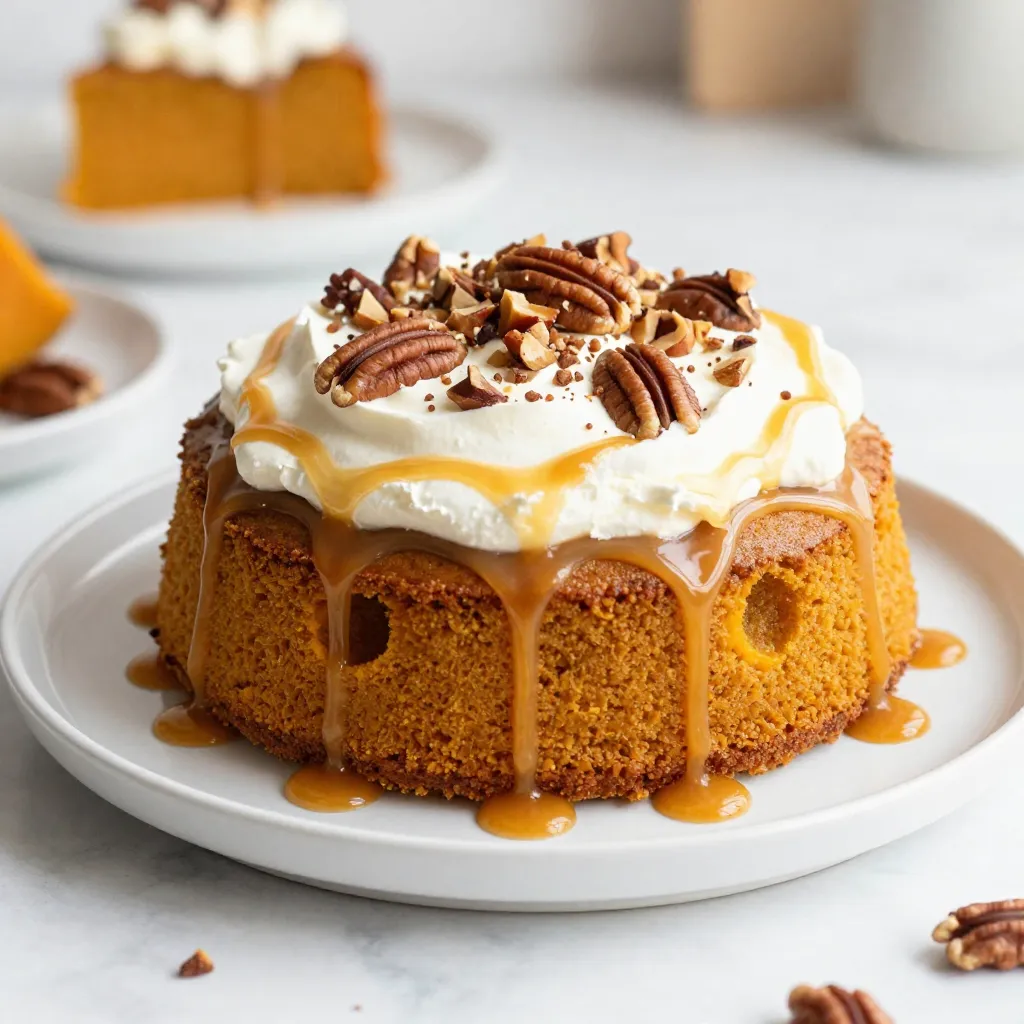 Caramel Pumpkin Poke Cake Delightful Fall Dessert